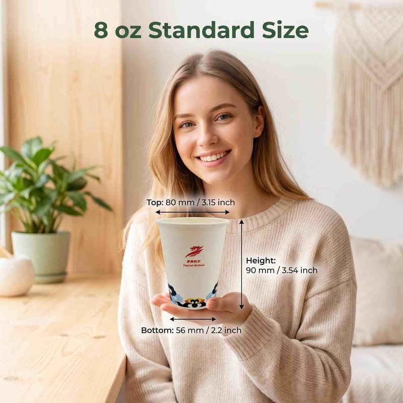 Custom PLA-Coated 8 oz Paper Cup – Eco-Friendly Hot &amp;amp;amp;amp;amp;amp; Cold Beverage Cup - image 3