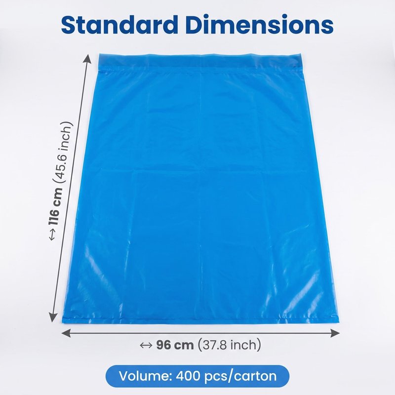Custom Blue Drawstring Garbage Bag 116×96 cm – Heavy-Duty HDPE Commercial Bulk - image 4