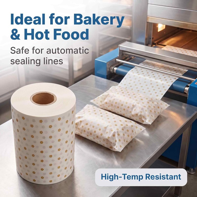 Custom Printed Paper-Based High-Temp Heat-Seal Film – 300mm Kraft BOPET Roll - image 6