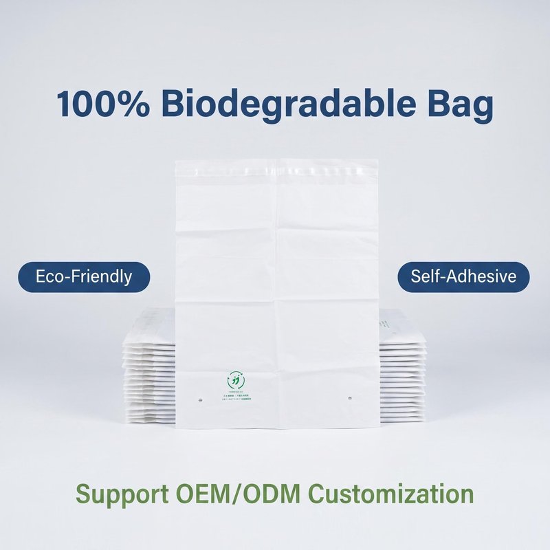 Custom Printed Biodegradable Self-Adhesive PLA/PBAT Bags 435×325mm – Bulk OEM - image 1