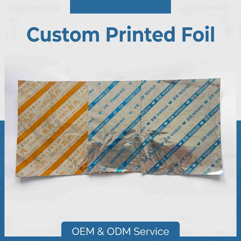 Custom Printed Embossed Aluminum Foil Sheets 220×180mm – Airline Catering Bulk - image 1