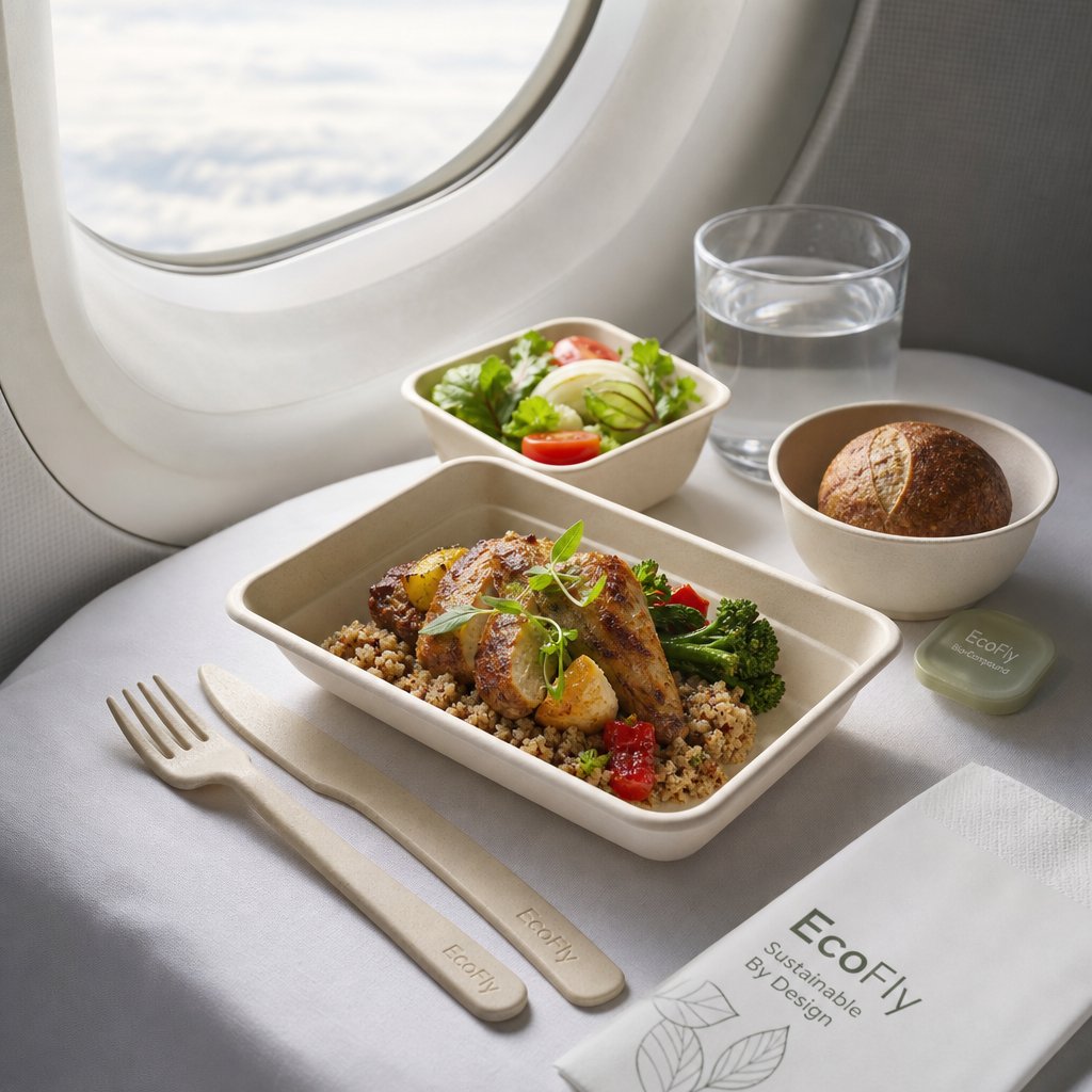 Catering de aviación sostenible 2026: Por qué los materiales compostables son la única vía hacia el futuro.